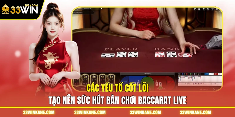 Baccarat Live 33WIN - Sòng Bài Trực Tuyến Đỉnh Cao Sắc Nét 2 Các yếu tố cốt lõi tạo nên sức hút bàn chơi baccarat live