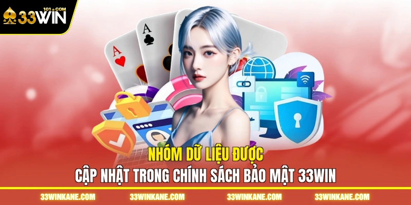 Nhóm dữ liệu được cập nhật trong chính sách bảo mật 33WIN